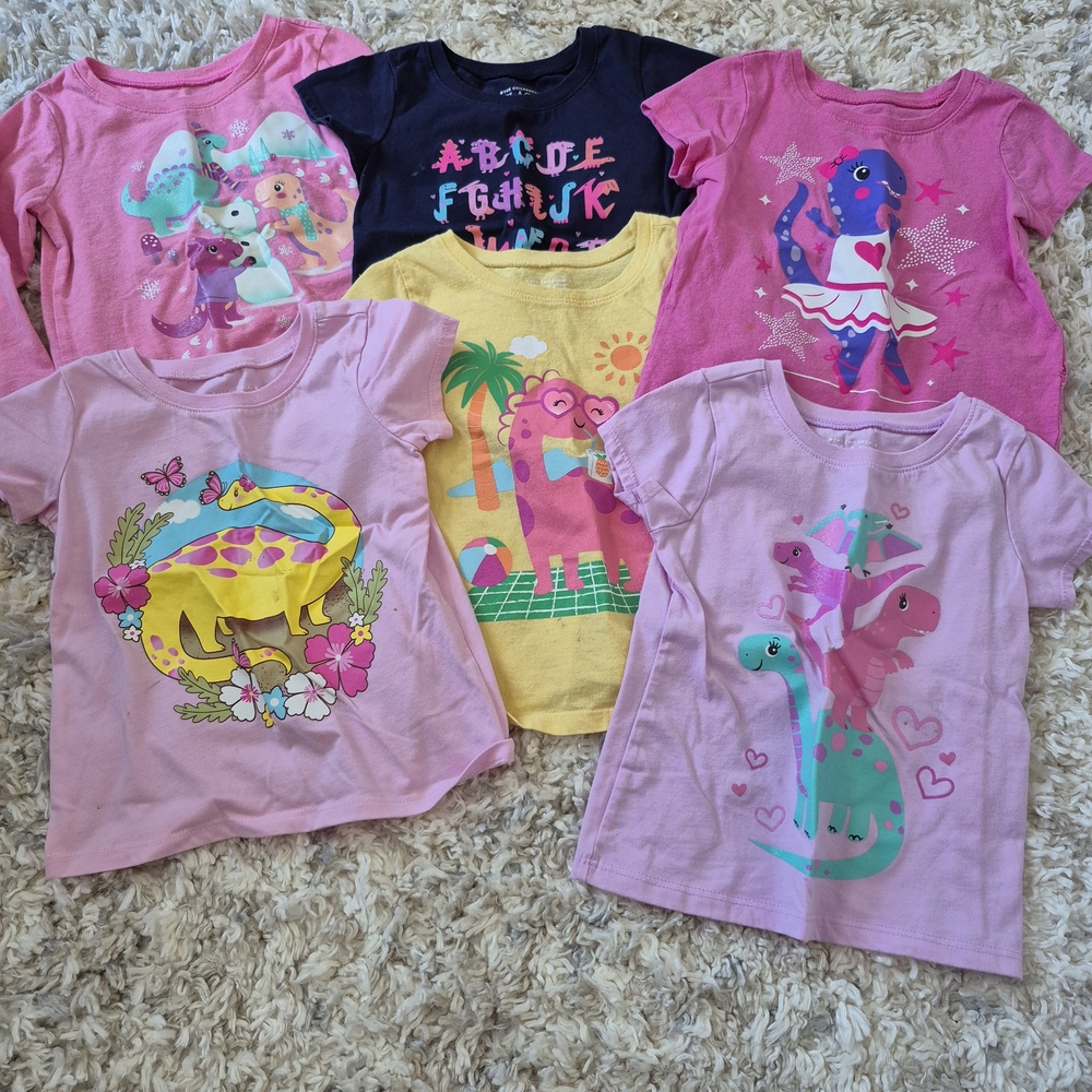 The Children's Place Kids Short Sleeve Tees - Pink, Yellow, Navy